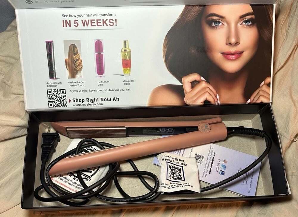 Royale Gladiator Hair Revival Technology Flat Iron with Cool Tip - Rose Gold - Picture 3 of 6